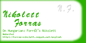 nikolett forras business card